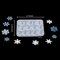 3 Pcs 3D Snowflake Silicone Mold Fondant Snowflake Chocolate Candle(Clear)